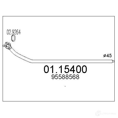 Выхлопная труба глушителя MTS 8033464005931 1694630 0115400 B EDRK изображение 0