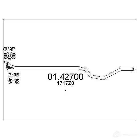 Выхлопная труба глушителя MTS 9MID MRY 8033464015282 0142700 1695818