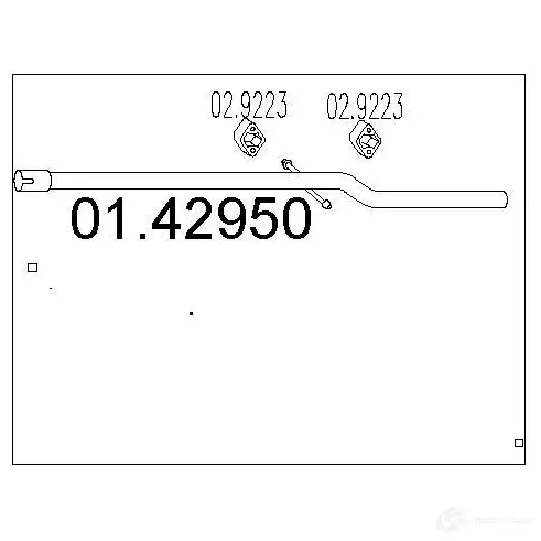 Выхлопная труба глушителя MTS F3G0 FU0 0142950 1695842 8033464230999 изображение 0