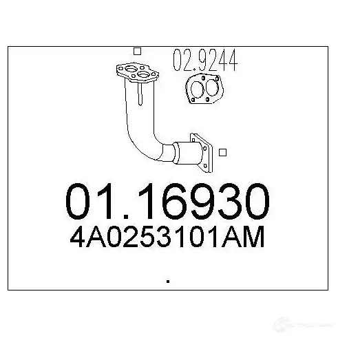 Выхлопная труба глушителя MTS 8033464433956 0116930 1694766 XF 0WBTG