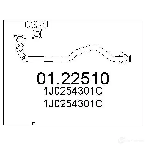 Выхлопная труба глушителя MTS 8033464450038 0122510 1695332 O6D 3P
