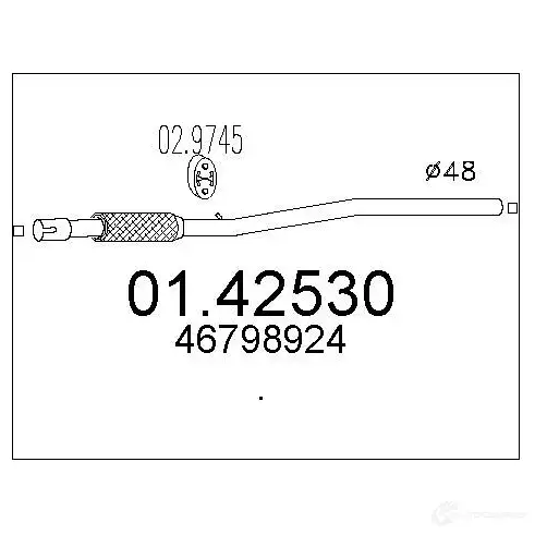 Выхлопная труба глушителя MTS DOQ IG1B 8033464015114 0142530 1695801
