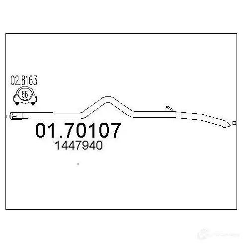 Выхлопная труба глушителя MTS 0170107 8033464155322 DD 31Y 1699581 изображение 0
