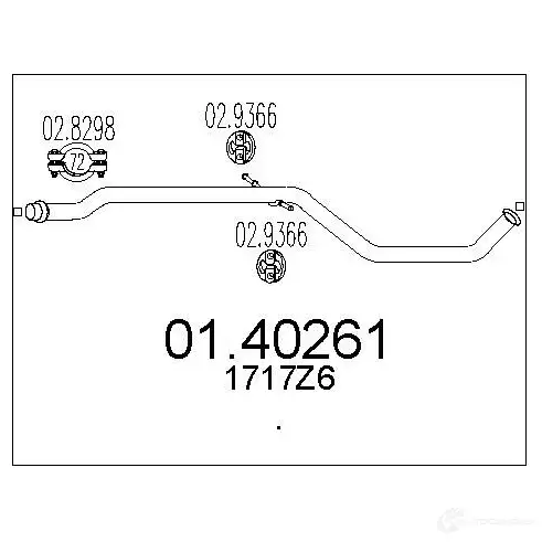 Выхлопная труба глушителя MTS 8033464455651 OV5IJ W 0140261 1695547 изображение 0