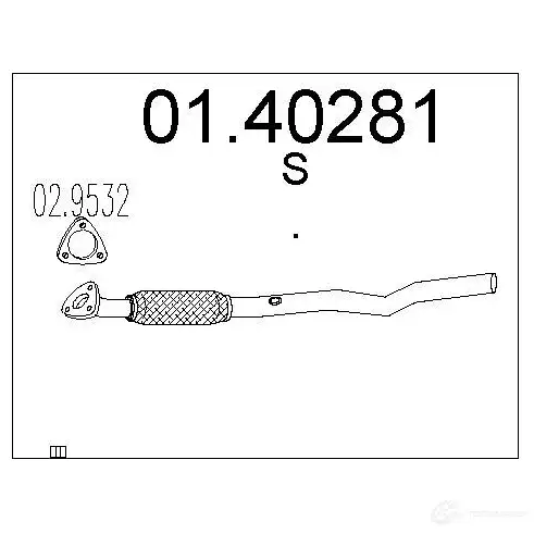 Выхлопная труба глушителя MTS QCSI AT 1695566 0140281 8033464898403 изображение 0