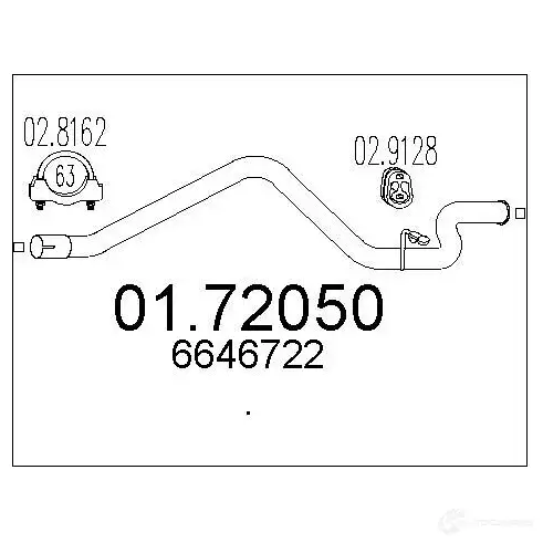 Выхлопная труба глушителя MTS CFBP 1 0172050 8033464040338 1699727 изображение 0