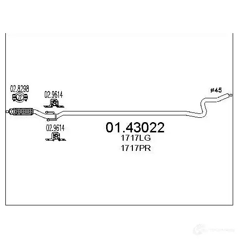 Выхлопная труба глушителя MTS 0143022 M 8D28 8033464434762 1695867 изображение 0