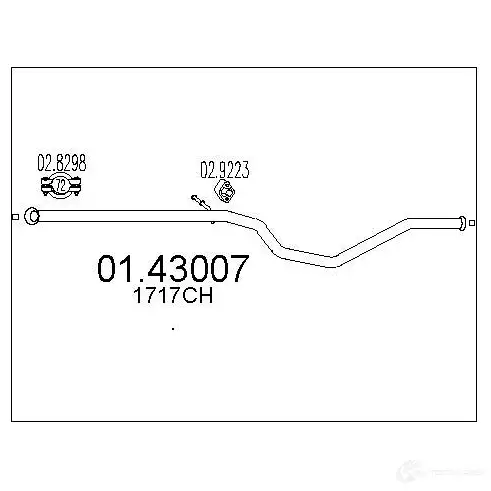 Выхлопная труба глушителя MTS 1695853 8033464309367 1O5 BC 0143007