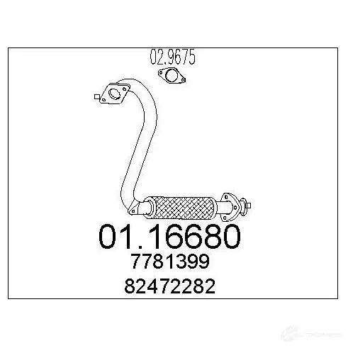 Выхлопная труба глушителя MTS 8033464007171 0116680 VBYOP 7Y 1694748 изображение 0