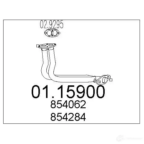 Выхлопная труба глушителя MTS 1694672 R3UWY V 8033464006402 0115900 изображение 0