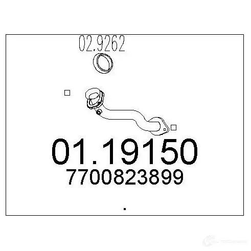 Выхлопная труба глушителя MTS 8033464009021 1694925 41P 39BV 0119150