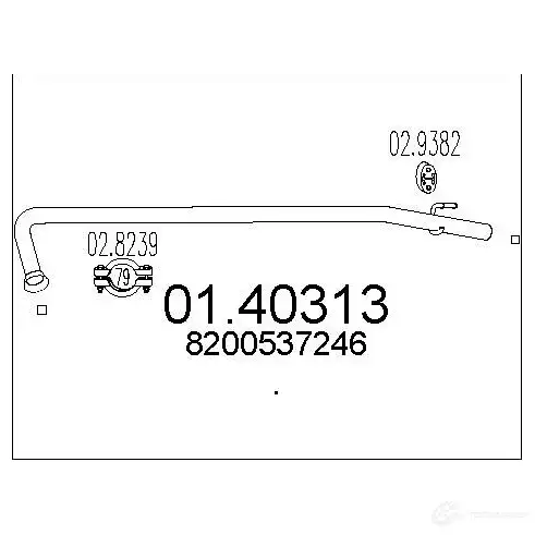 Выхлопная труба глушителя MTS D9 5UN 1695684 0141016 8033464394424 изображение 0