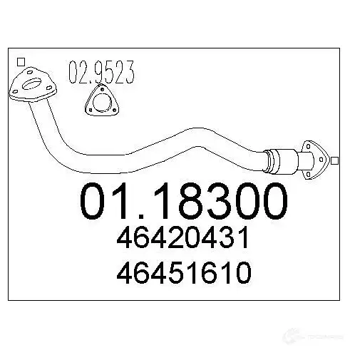 Выхлопная труба глушителя MTS 4O5 IZKE 1694863 8033464008383 0118300