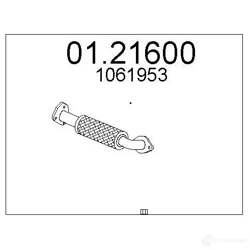 Выхлопная труба глушителя MTS 8OX9E6 T 0121600 1695246 8033464011277