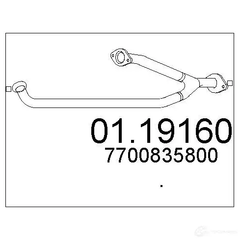 Выхлопная труба глушителя MTS 0119160 1694926 R RFOYA6 8033464009038