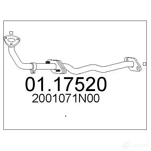 Выхлопная труба глушителя MTS 0117520 1694807 5WBN4 ZQ 8033464007805