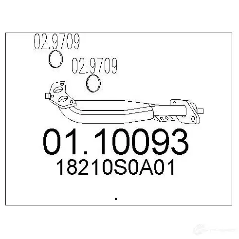 Выхлопная труба глушителя MTS 0110093 1693971 BU1A F 8033464447090 изображение 0