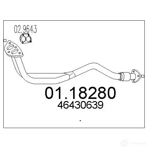 Выхлопная труба глушителя MTS 8033464008369 2D IFP 0118280 1694861 изображение 0