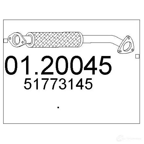 Выхлопная труба глушителя MTS 1695027 NL5 1K 8033464913663 0120045