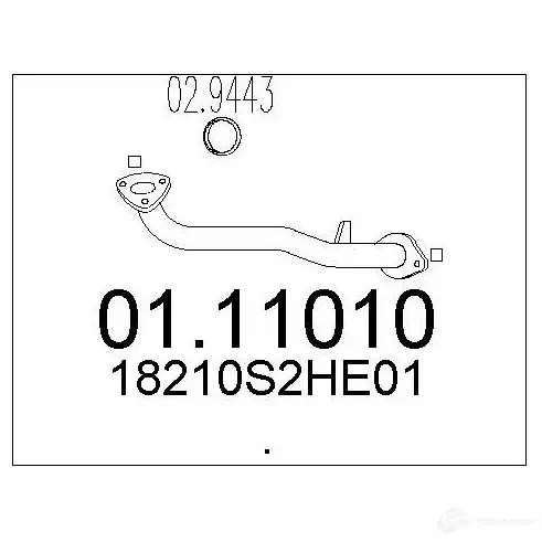 Выхлопная труба глушителя MTS 1694248 8033464001810 0111010 BCSI I4