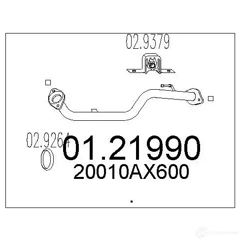 Выхлопная труба глушителя MTS 8033464011659 YM1R5 OZ 1695283 0121990 изображение 0