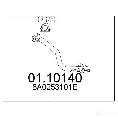 Выхлопная труба глушителя MTS 8033464000943 1694018 0110140 718 SLM