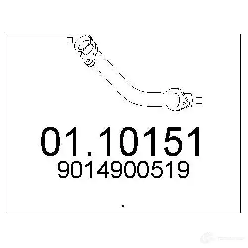 Выхлопная труба глушителя MTS 8033464452162 1694029 0110151 1Q4108 B