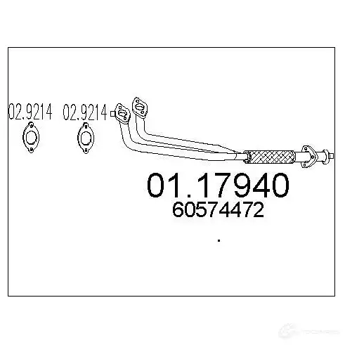 Выхлопная труба глушителя MTS 0117940 SFI T6HU 1694833 8033464008079 изображение 0