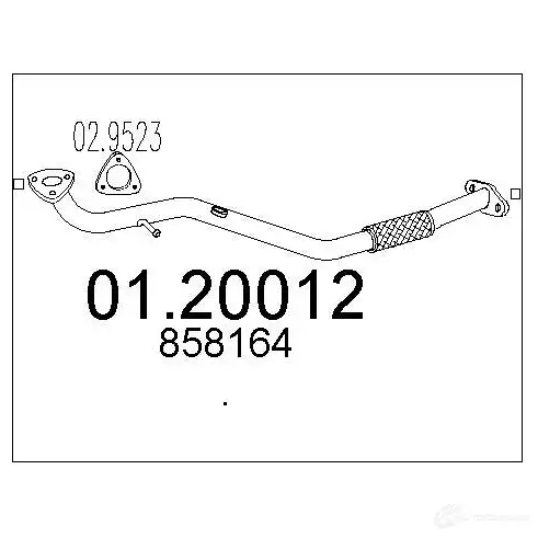 Выхлопная труба глушителя MTS 8033464009724 QC9 LB 1694994 0120012