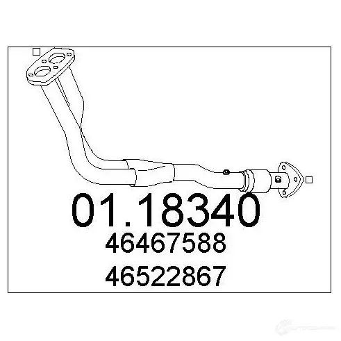 Выхлопная труба глушителя MTS R 6UCX 0118340 1694867 8033464008420