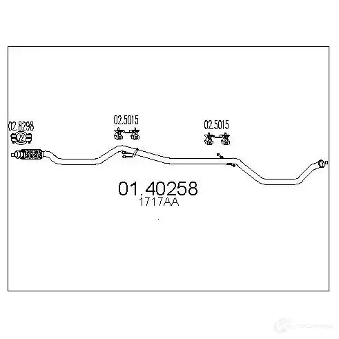 Выхлопная труба глушителя MTS 1695544 8033464455637 0140258 2V 159SW изображение 0