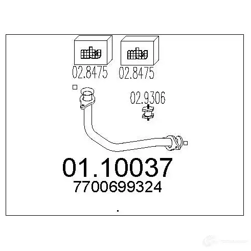 Выхлопная труба глушителя MTS I L3WY 0110037 1693924 8033464000752 изображение 0