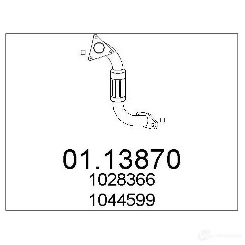 Выхлопная труба глушителя MTS 1694485 0 DD4P 0113870 8033464004446 изображение 0