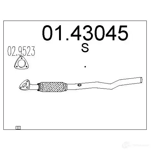 Выхлопная труба глушителя MTS 8033464457273 1695890 0143045 S4T BMS изображение 0