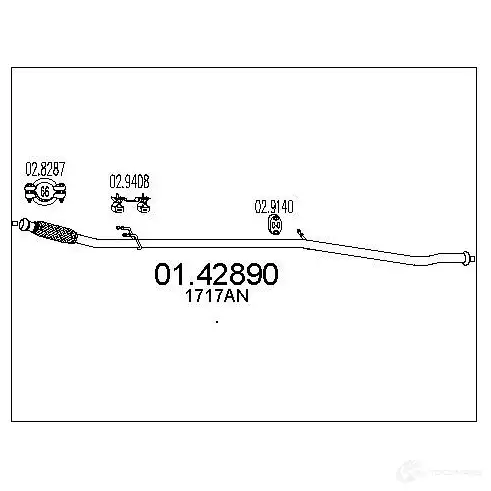 Выхлопная труба глушителя MTS 4YD 7MT9 8033464015473 1695836 0142890 изображение 0