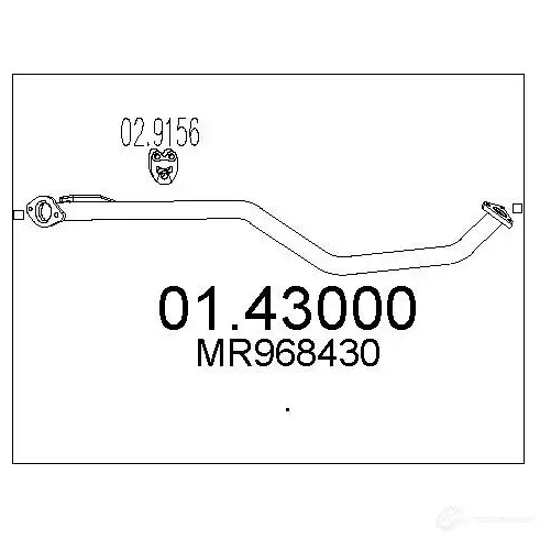 Выхлопная труба глушителя MTS 1695846 0143000 C7 DTPN 8033464308537