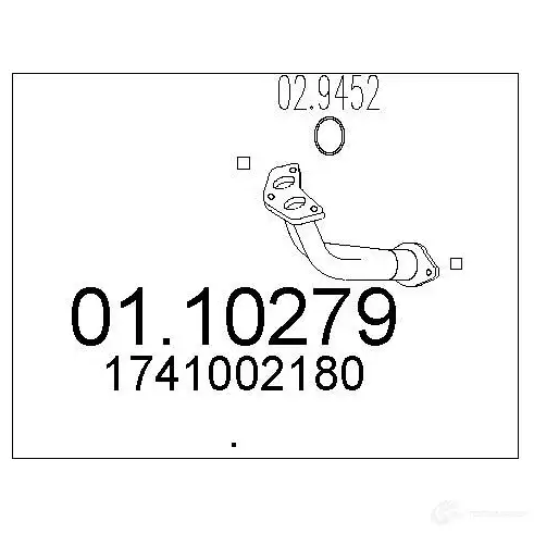 Выхлопная труба глушителя MTS 0110279 1694150 BW YKN 8033464912949