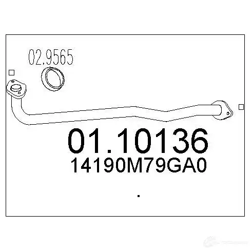 Выхлопная труба глушителя MTS 8033464450946 6 T3SE 0110136 1694014