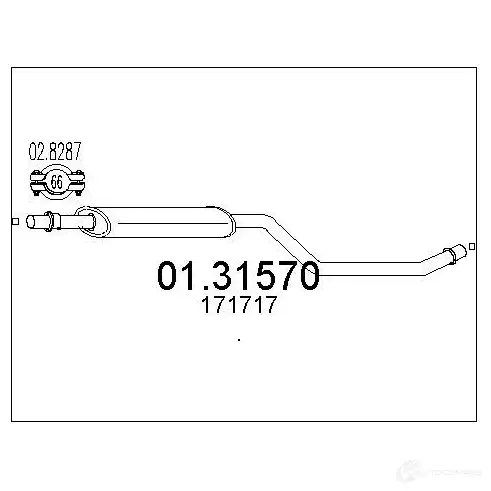 Передний глушитель MTS 8033464012724 1695460 0131570 632A 0OZ изображение 0