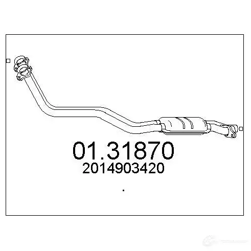 Передний глушитель MTS 1695466 8033464012786 0131870 JWA39 D