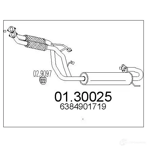 Передний глушитель MTS 8033464012069 PR8R P 1695383 0130025 изображение 0