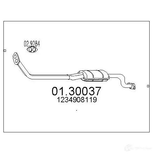 Передний глушитель MTS 1695393 GZ98 RXB 8033464451929 0130037 изображение 0