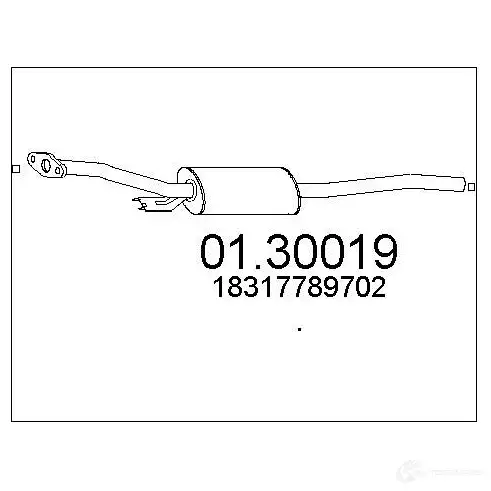 Передний глушитель MTS 1695378 U TII32 8033464012014 0130019