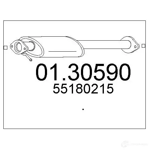 Передний глушитель MTS 1695434 0130590 8033464012427 Y XY3P7
