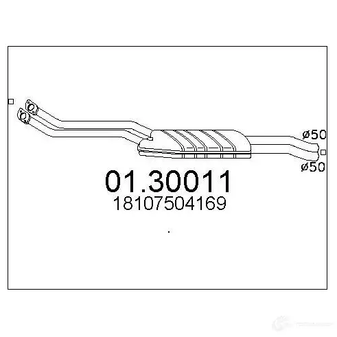 Передний глушитель MTS WXK O4 0130011 1695370 8033464011932 изображение 0