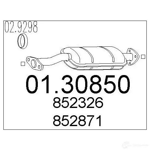 Передний глушитель MTS 0130850 99P NG2 1695448 8033464012601