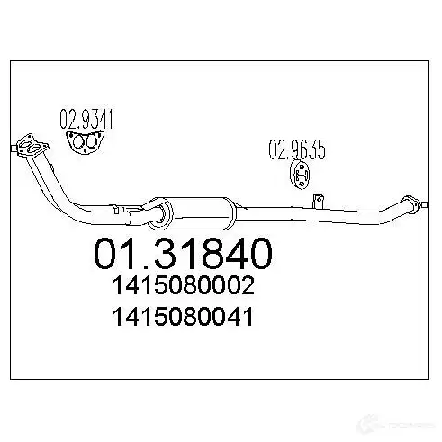 Передний глушитель MTS F7ICF A 8033464012762 0131840 1695464