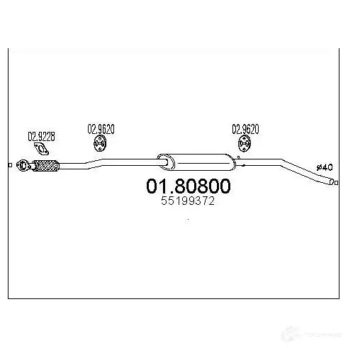 Резонатор MTS 8033464041199 0180800 1699815 QA8 P62J