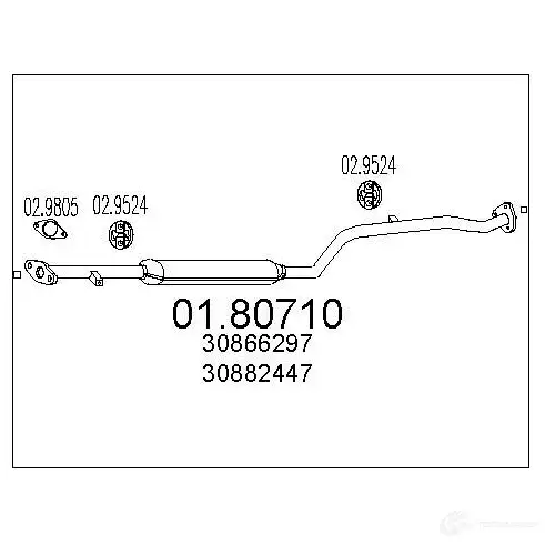 Резонатор MTS 1699807 DDN JSF 8033464041106 0180710
