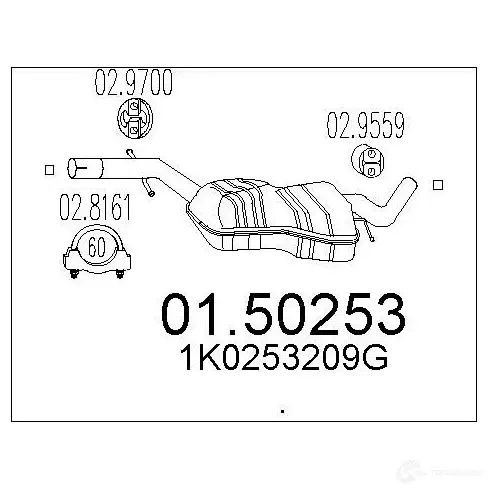 Резонатор MTS 1696205 8033464433277 EC 60J 0150253